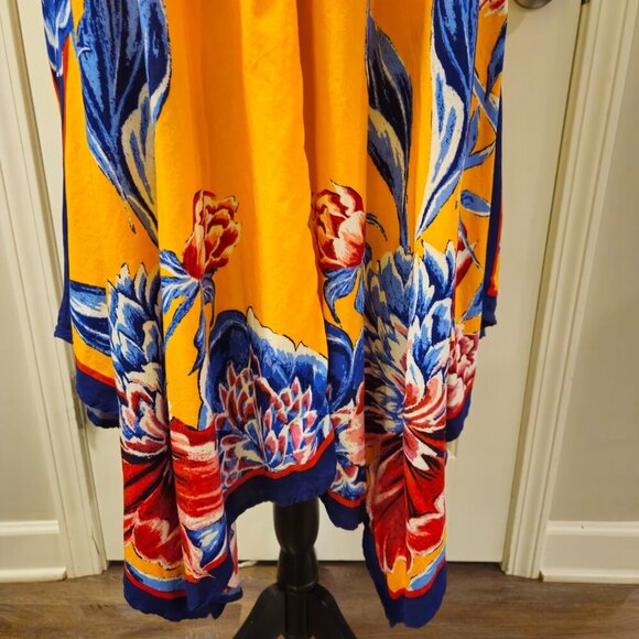 Flying Tomato Handkerchief Floral Print Above The Knee Mini Dress Boho Size L - Picture 7 of 10